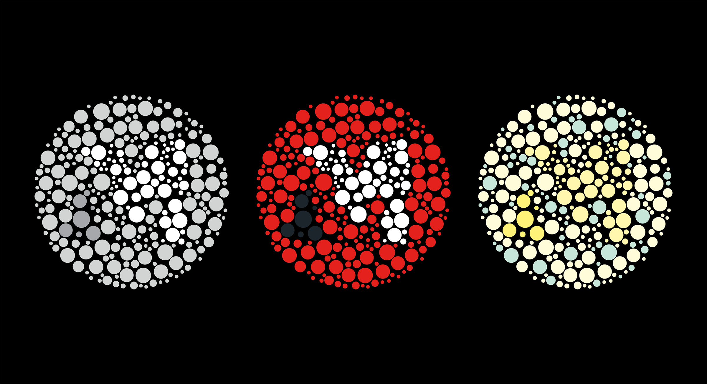 Stylized colour blindness test