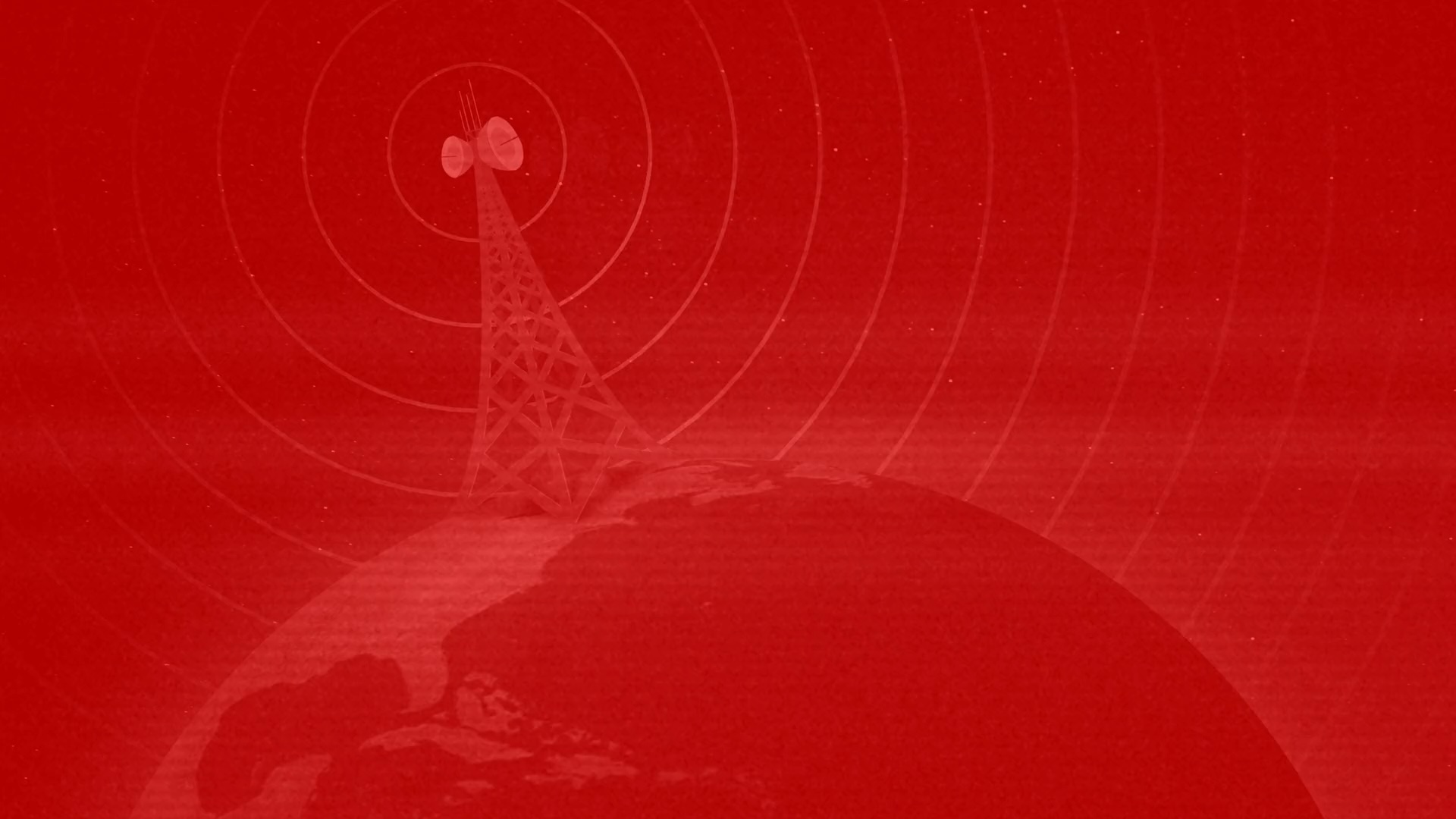 Radio antenna on globe